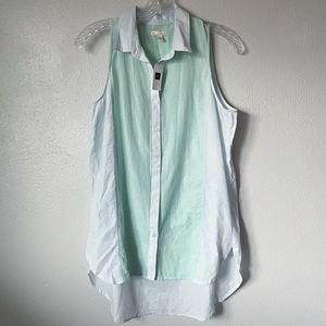 Gap Linen Blend High Low Tank Top